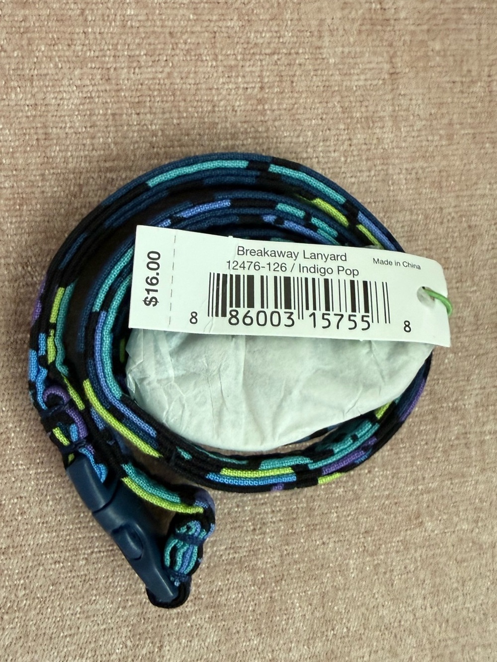 💙RETIRED Indigo Pop Breakaway Lanyard ID Holder Keychain Breakaway Keyring NWT